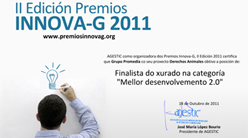 Nuestro proyecto Derechosanimales.com finalista en los premios Innova-G